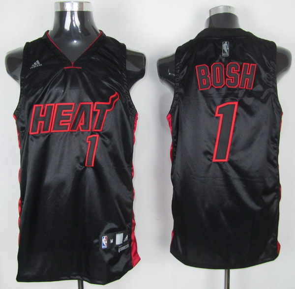  NBA Miami Heat 1 Chris Bosh Swingman Black Jerseys